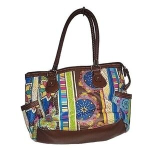RELIC Multicolor Vintage Y2K 90's Handbag Leather 2 handle Going Out Spring